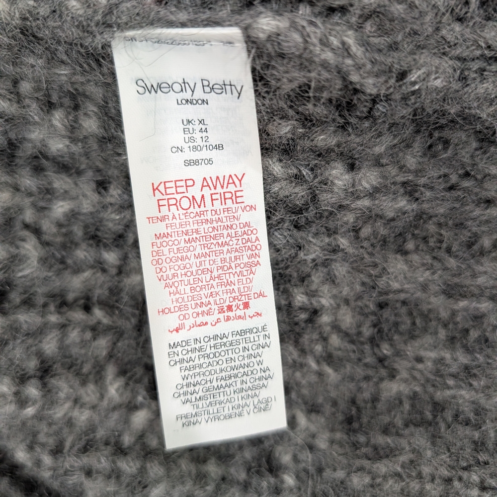 Sweaty Betty Heather Gray Women's Cardigan - Picture 7 of 8